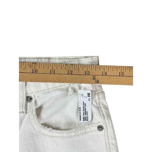 J. Crew Premium Edition High Rise Straight Jeans Women's Sz 26 White Button Fly - Picture 7 of 13